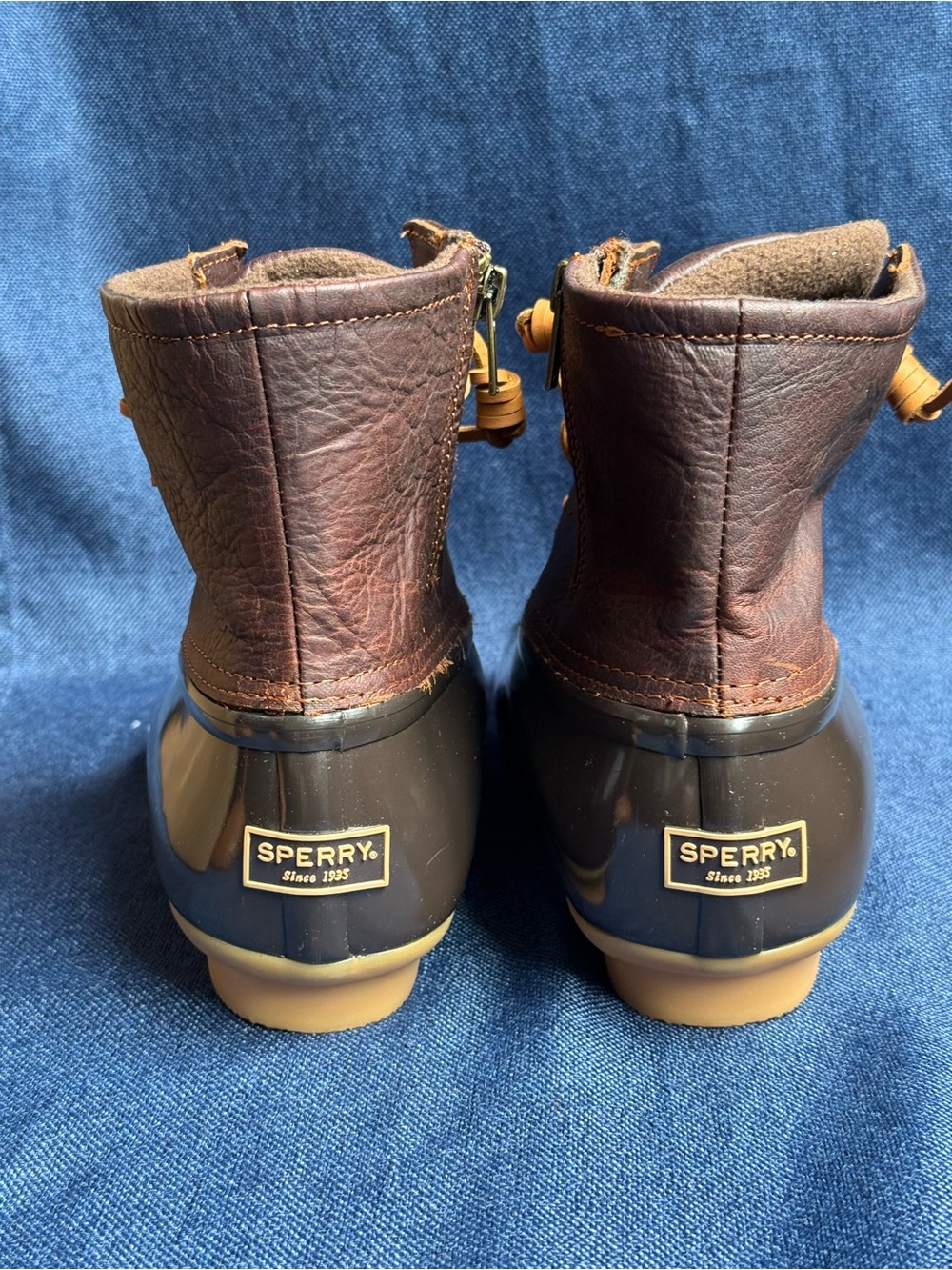 NWOT 2019 Sperry Saltwater Waterproof Rubber Leather Duck Boots Women's Size 9M
